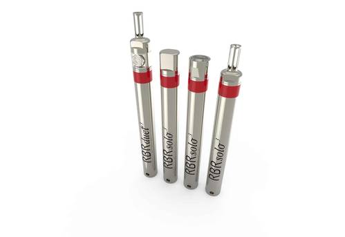 Figure 1: RBR compact, lightweight titanium housings for deepwater temperature and pressure loggers.  (Photo courtesy of Keith Johnstone, RBR Ltd, Ottawa, ON, Canada).