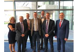 From Left: Julia Bovey, Director of External Affairs, Equinor Wind US; Fred Zalcman, Head of Market Development, Ørsted; Greg Trauthwein, Editor & Associate Publisher Maritime Reporter & Engineering News; Doug Copeland, Senior Manager for Offshore Wind, Atlantic Shores Offshore Wind; Eric Johansson, SUNY Maritime; Alan Hannah, Deputy CEO, Vineyard Wind; and, John Arntzen, Chair, Maritime Industry Museum.